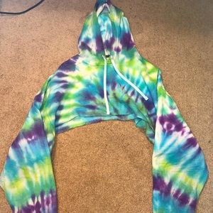 XL handmade crop top hoodie